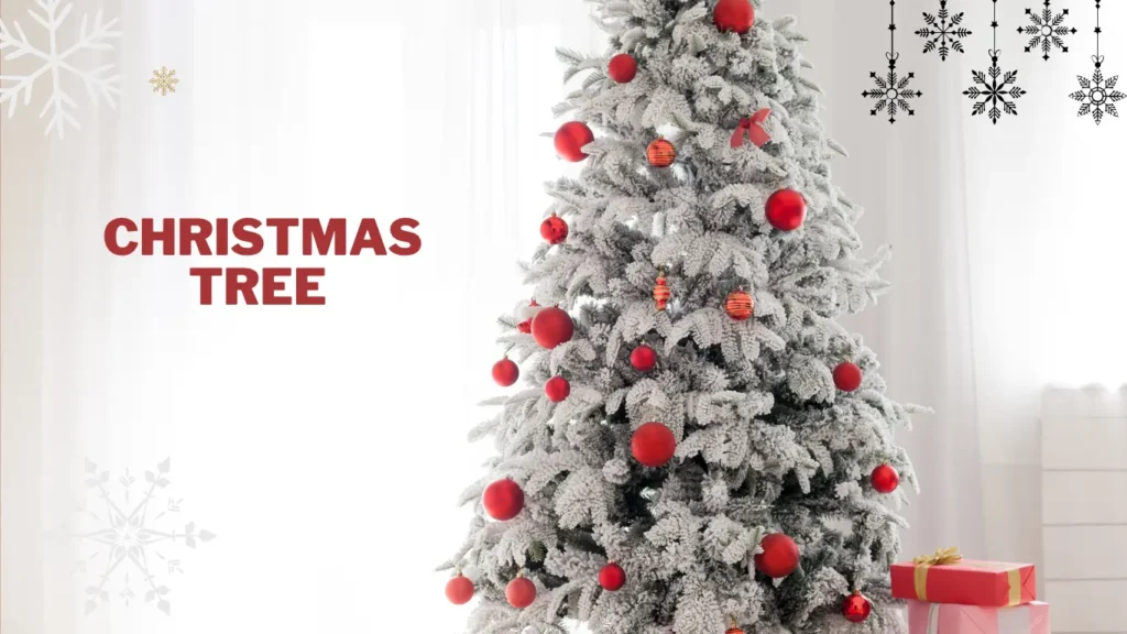 Christmas tree with ornaments and lights