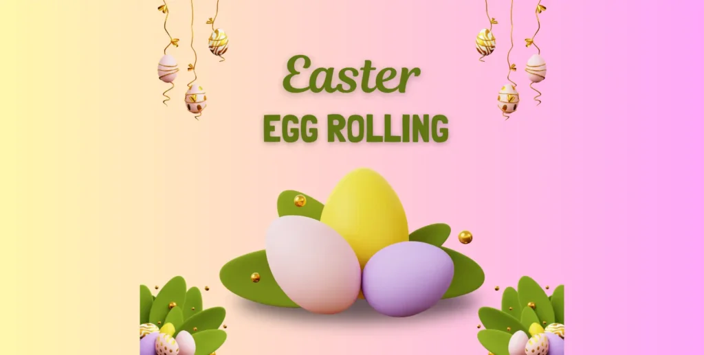 Family Easter egg hunt on Easter Monday